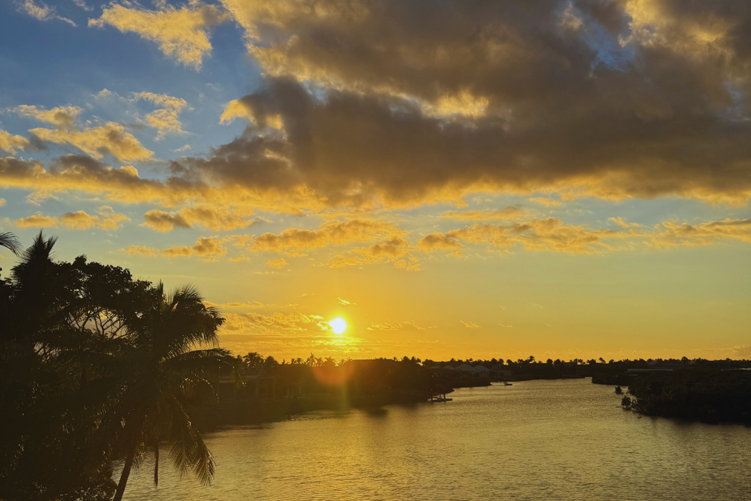 A Holiday Stroll and the Special Sunset on Our Way Home