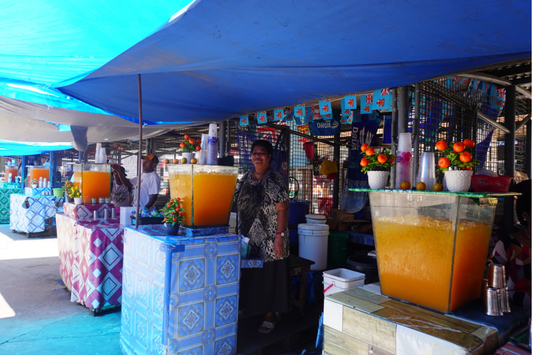 Trying Fresh Local Juice at Lautoka Market in Fiji
